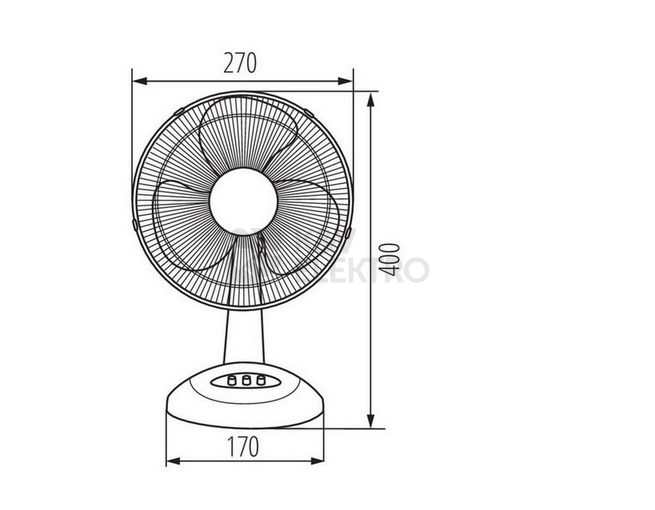 Obrázek produktu Stolní ventilátor Kanlux VENETO-23B černá 23811 1