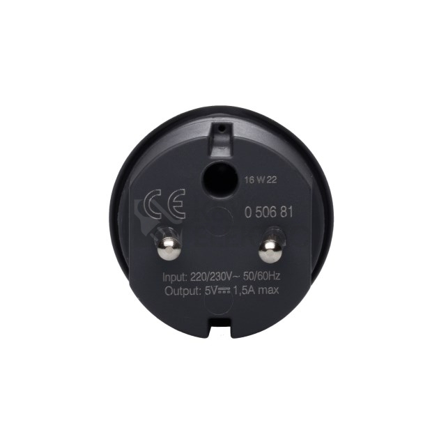 Obrázek produktu Legrand nabíječka USB adaptér 1,5A 50681 230/5V černý 2