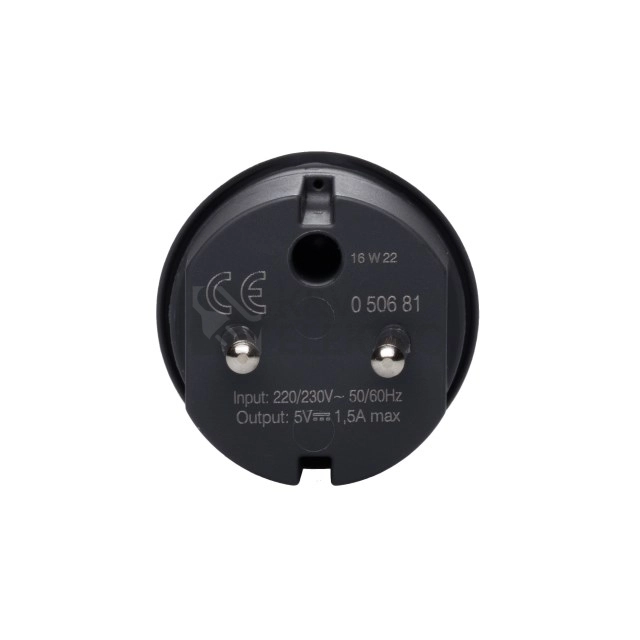 Obrázek produktu Legrand nabíječka USB adaptér 1,5A 50681 230/5V černý 2