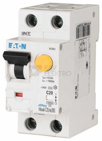 Obrázek produktu Proudový chránič s jističem EATON FRBmM-B16/1N/003-G 16A 30mA AC 170711 0