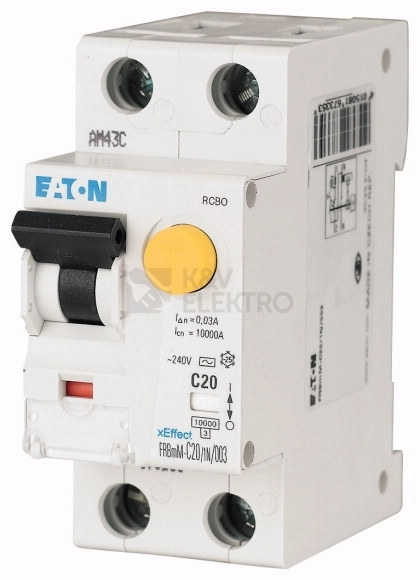 Obrázek produktu Proudový chránič s jističem EATON FRBmM-B16/1N/003-G 16A 30mA AC 170711 0