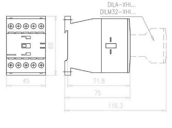 Stykač EATON DILM7-10 7A 200VAC TVC200 1Z 276561