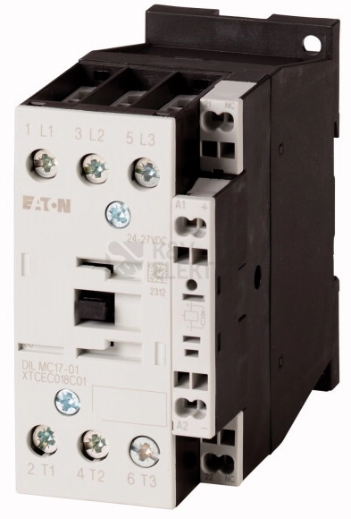 Obrázek produktu Stykač EATON DILMC17-01(220V50/60HZ) 18A 1NO 277618 0