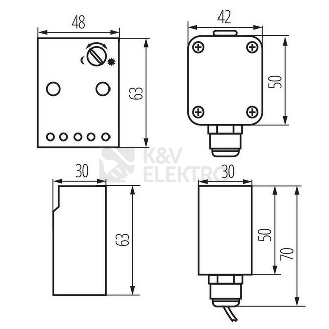 Obrázek produktu Soumrakové čidlo Kanlux AZ-10A 22371 1