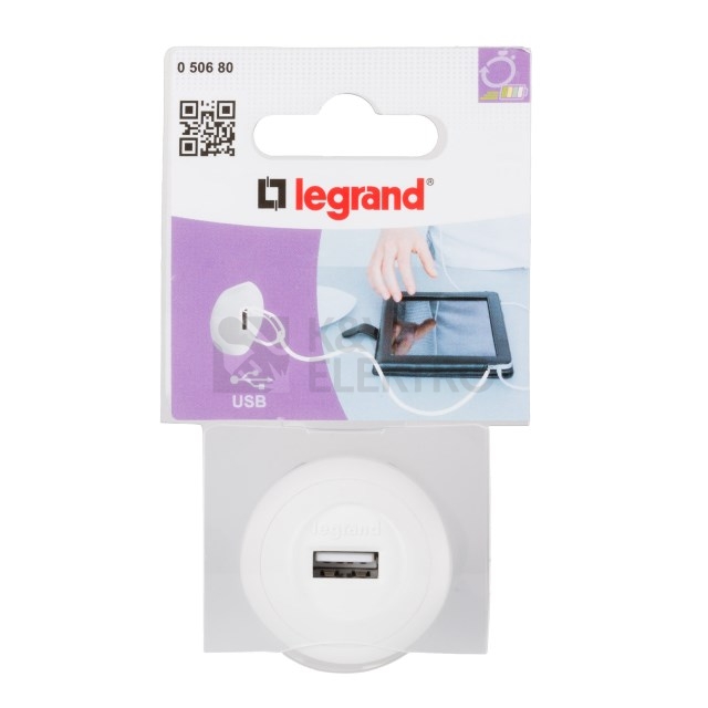 Obrázek produktu Legrand nabíječka USB adaptér 1,5A 50680 230/5V bílá 1