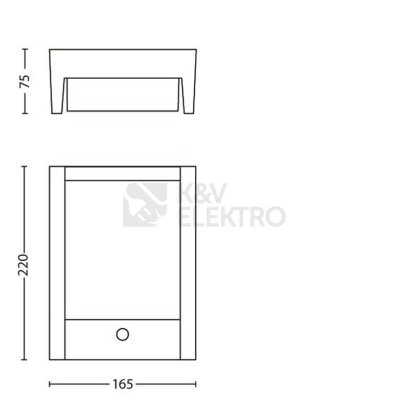 Obrázek produktu LED venkovní nástěnné svítidlo Philips Arbour 16461/93/16 6W 600lm 2700K teplá bílá, s pohybovým čidlem 5