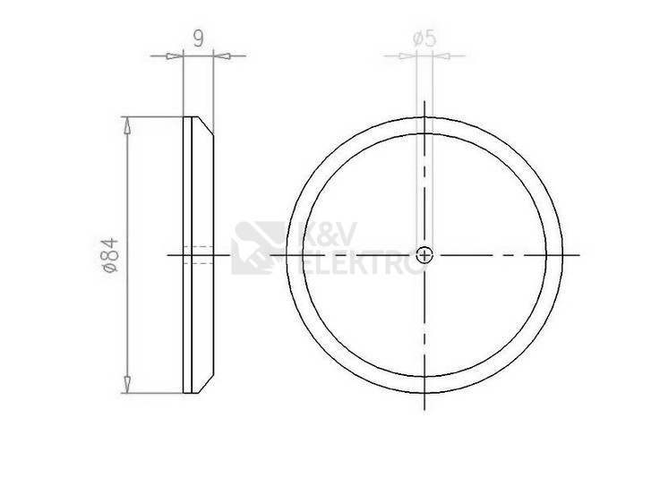 Obrázek produktu ZPETNA ODRAZOVA PLOCHA D=84 6200A-6501 1