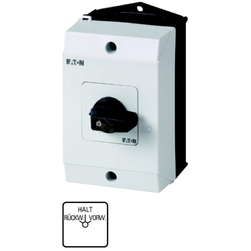 Vačkový spínač Eaton T0-3-8622/I1 20A/2P reverzační černá páčka