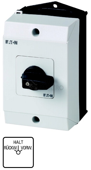 Obrázek produktu Vačkový spínač Eaton T0-3-8622/I1 20A/2P reverzační černá páčka 0