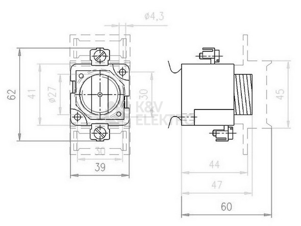 Obrázek produktu  Pojistkový spodek Eaton SFD27-EZN-ZP 1pól DII/E27 1