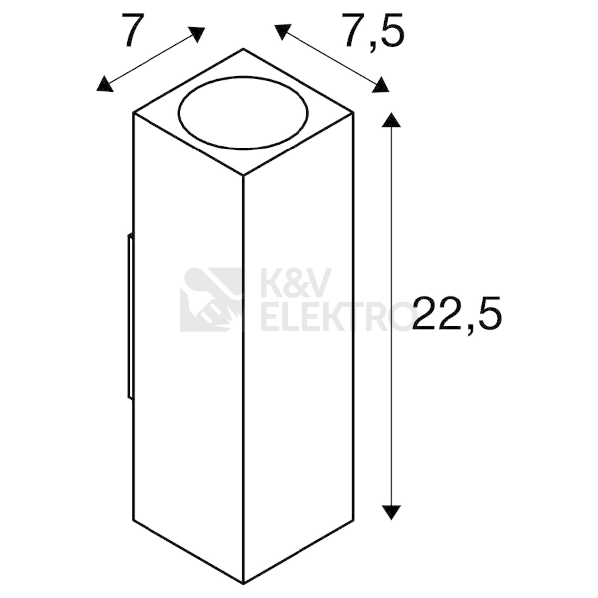 Obrázek produktu Venkovní nástěnné svítidlo SLV THEO IP44 GU10 2x35W antracit 229535 bez žárovek 3