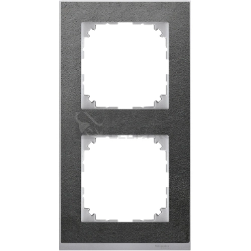  Schneider Electric Merten M-Pure Decor dvojrámeček Slate/Aluminium MTN4020-3669