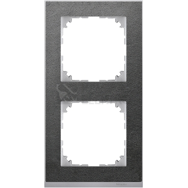Obrázek produktu Schneider Electric Merten M-Pure Decor dvojrámeček Slate/Aluminium MTN4020-3669 0