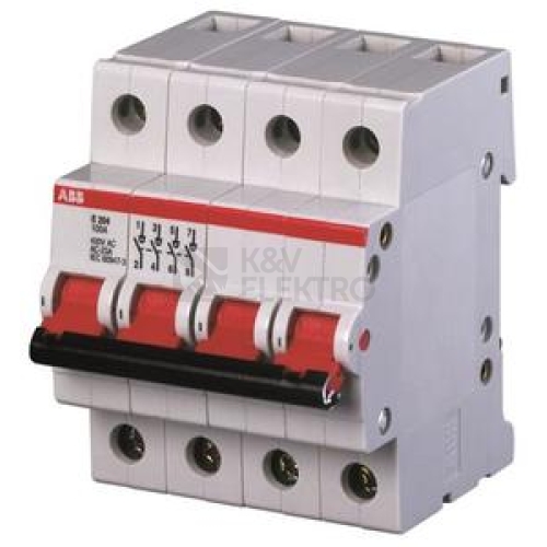 Vypínač čtyřpolový ABB E204/100r 100A 2CDE284001R0100