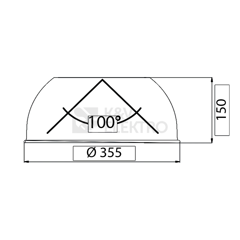 Obrázek produktu Hliníkový reflektor 100° McLED k průmyslovému svítidlu LEDtec ML-619.002.63.0 2