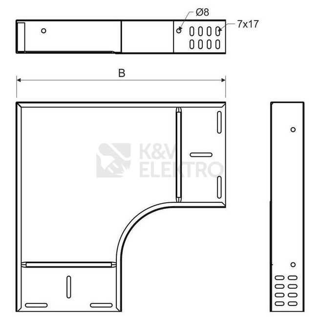 Obrázek produktu OBLOUK HORIZONTALNI 90° O 90X85X500 S 3