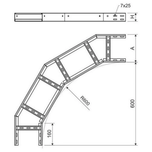 OBLOUK HORIZONTALNI KLOBH 60X400 F (obrázek 3)