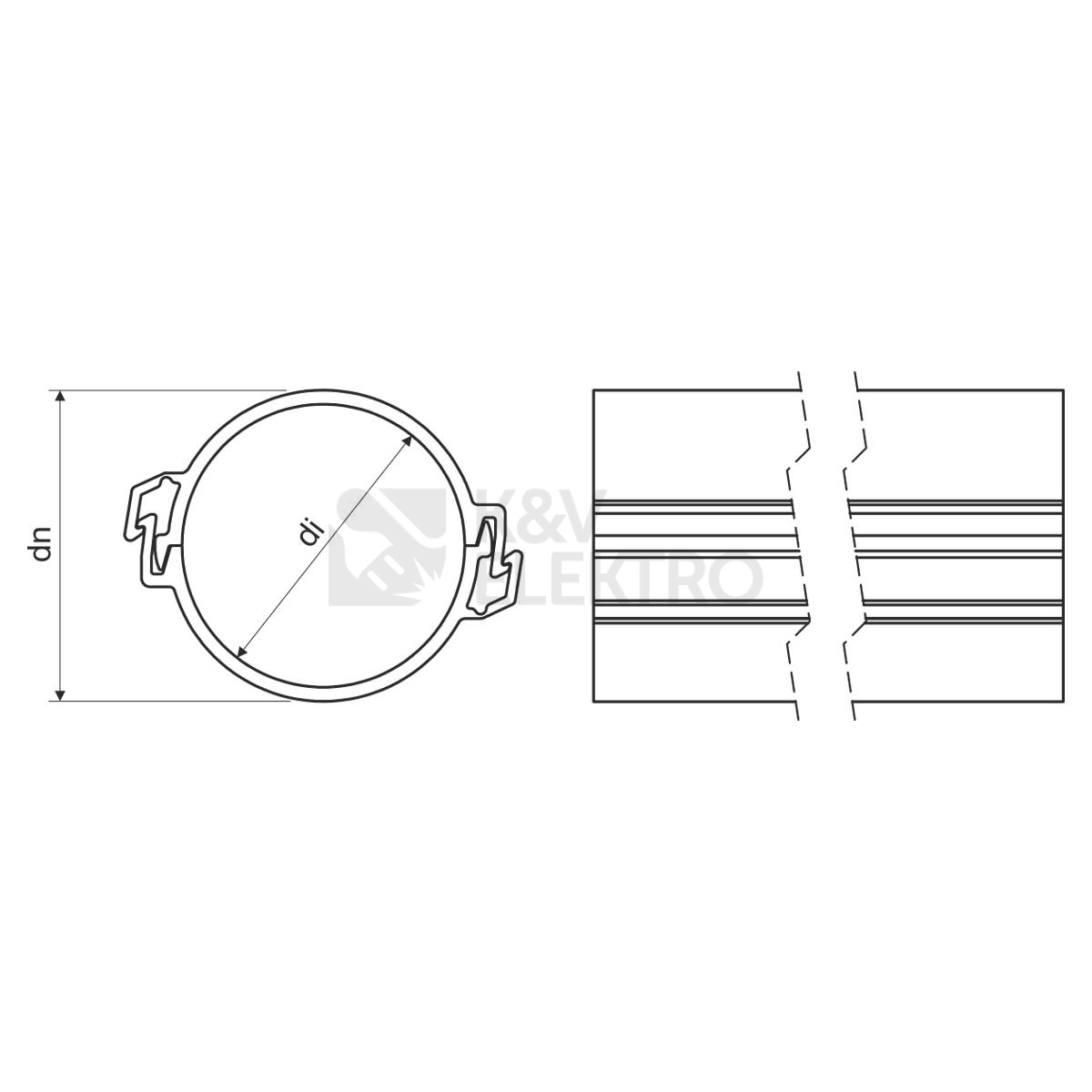 Obrázek produktu Chránička dělená Kopos KOPOHALF 110mm 06110P/2 CA modrá 3m 1