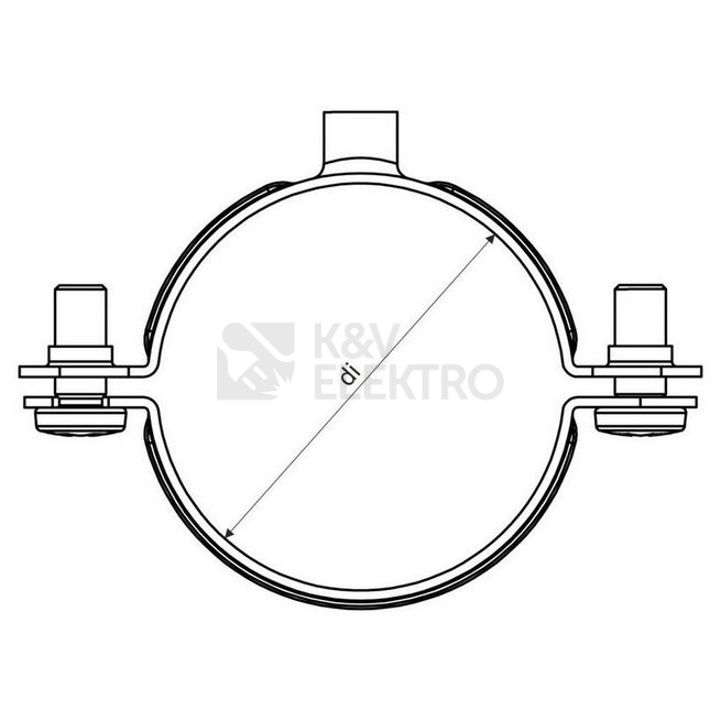 Obrázek produktu Příchytka KOPOS Dobrman 25mm 5225 D ZNCR 1