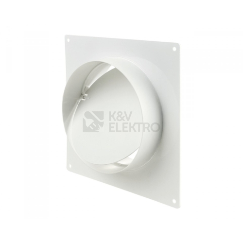 Spojka vnitřní s rámečkem a klapkou 125mm PVC VENTS 2521 pro napojení potrubí 1002521