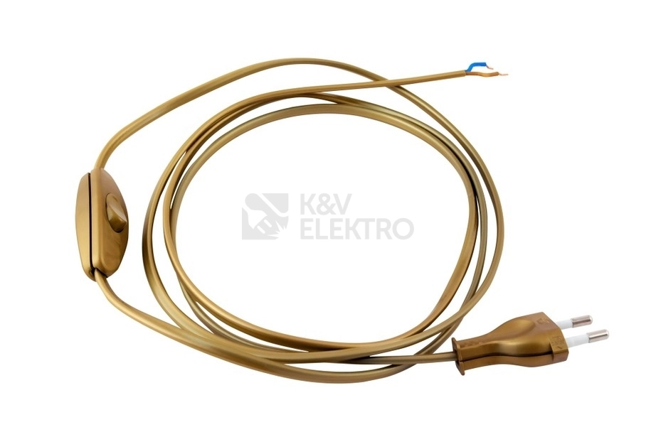 Obrázek produktu Flexošňůra 2m s vypínačem LIE 80/LFM 2x0,75 zlatá 1000277 0