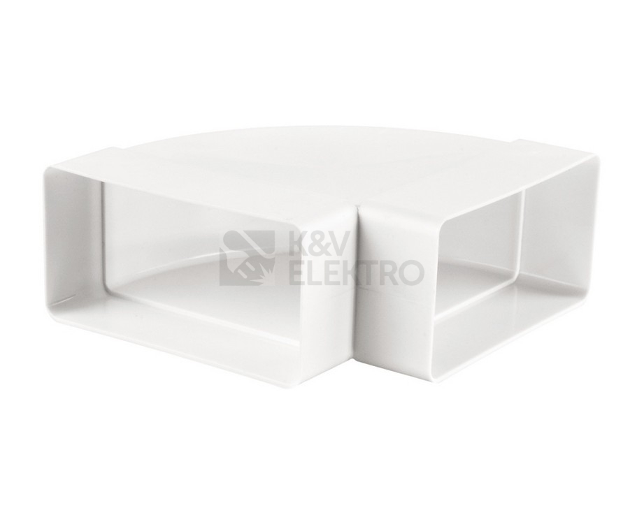 Obrázek produktu Koleno 90° VENTS 5251 horizontální 55x110mm PVC 1005251 0