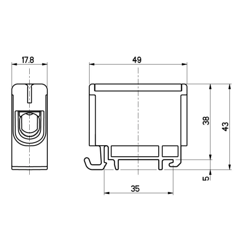 Univerzální připojovací svorka UK 50/1 PE zeleno-žlutá 1006612