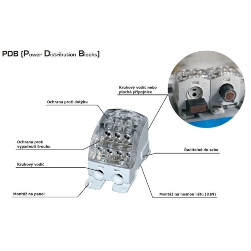 Svorkovnice pro rozdělení fází PDB 160 (PVB 100) 1006710 (obrázek 9)