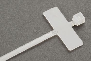 Obrázek produktu Vázací pásky s popisovacím štítkem 100x2,5mm (25x8mm) bílá (100ks) SEL.2.202T 1791700 0