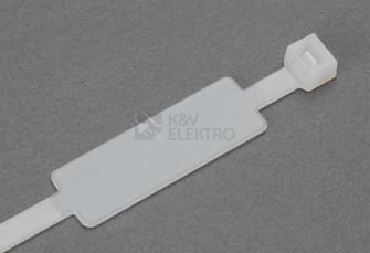 Obrázek produktu Vázací pásky s popisovacím štítkem 280x4,5mm (35x13mm) bílá (100ks) SEL.2.425T 1791703 0