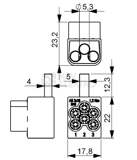 Obrázek produktu Svorka připojovací AS-3x16 SNS pro Al/Cu 3x1,5-16mm2 1079501 3