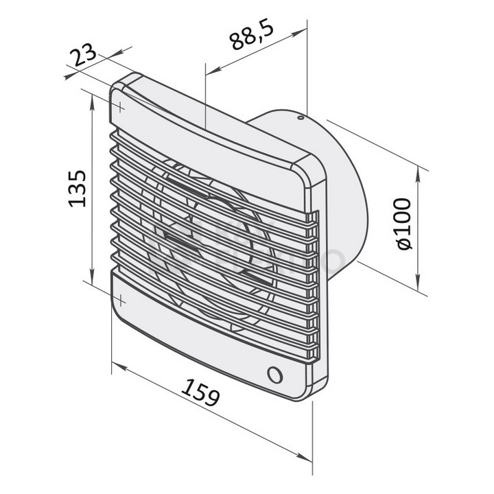 Obrázek produktu Axiální koupelnový ventilátor VENTS 100 M 1009030 2