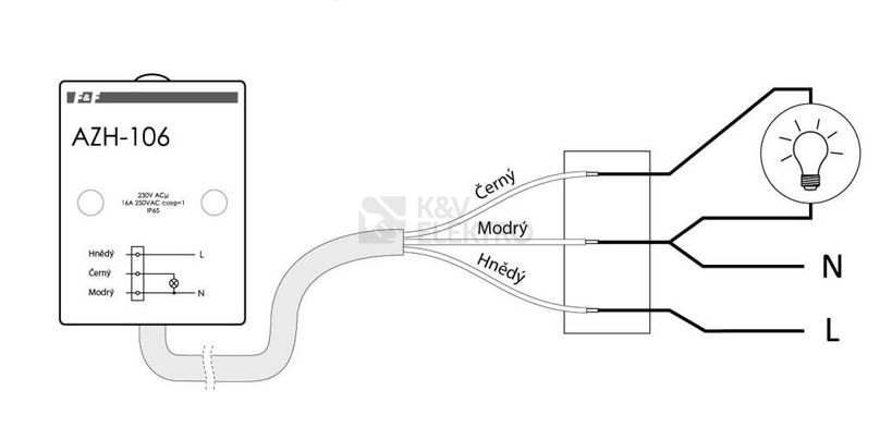 Obrázek produktu Soumrakový spínač AZH-106 16A IP65 1000904 4
