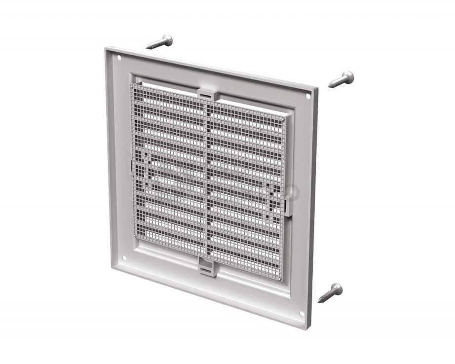 Obrázek produktu Mřížka VENTS MV 350x350s bílá plastová síťka proti hmyzu 1009661 0