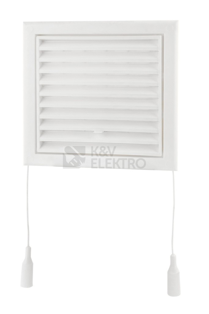 Obrázek produktu Mřížka 154x154mm s regulací bílá plastová VENTS MV 100Rs síťka proti hmyzu 1009703 0