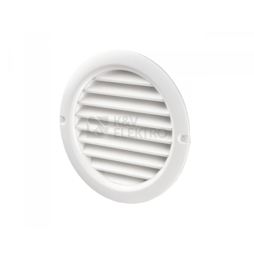 Mřížka kruhová s nástavcem 150mm bílá plastová VENTS MV 150 bVs síťka proti hmyzu 1009758