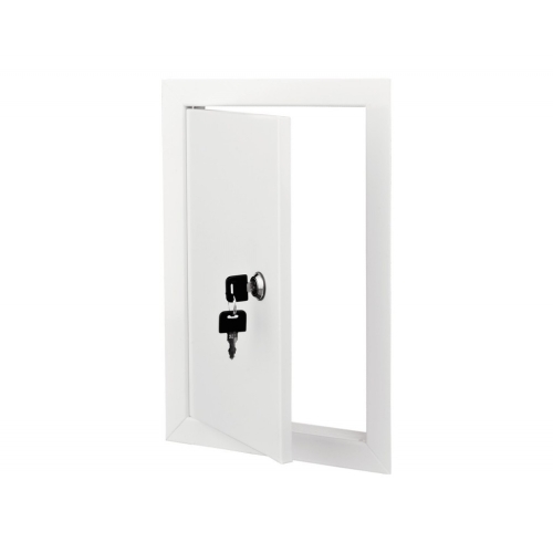 Kovová revizní dvířka se zámkem VENTS DMZ 400X500mm bílá 1009865
