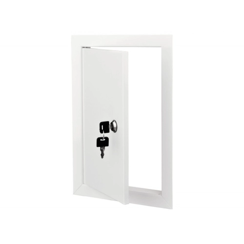 Kovová revizní dvířka se zámkem VENTS DMZ 400X500mm bílá 1009865