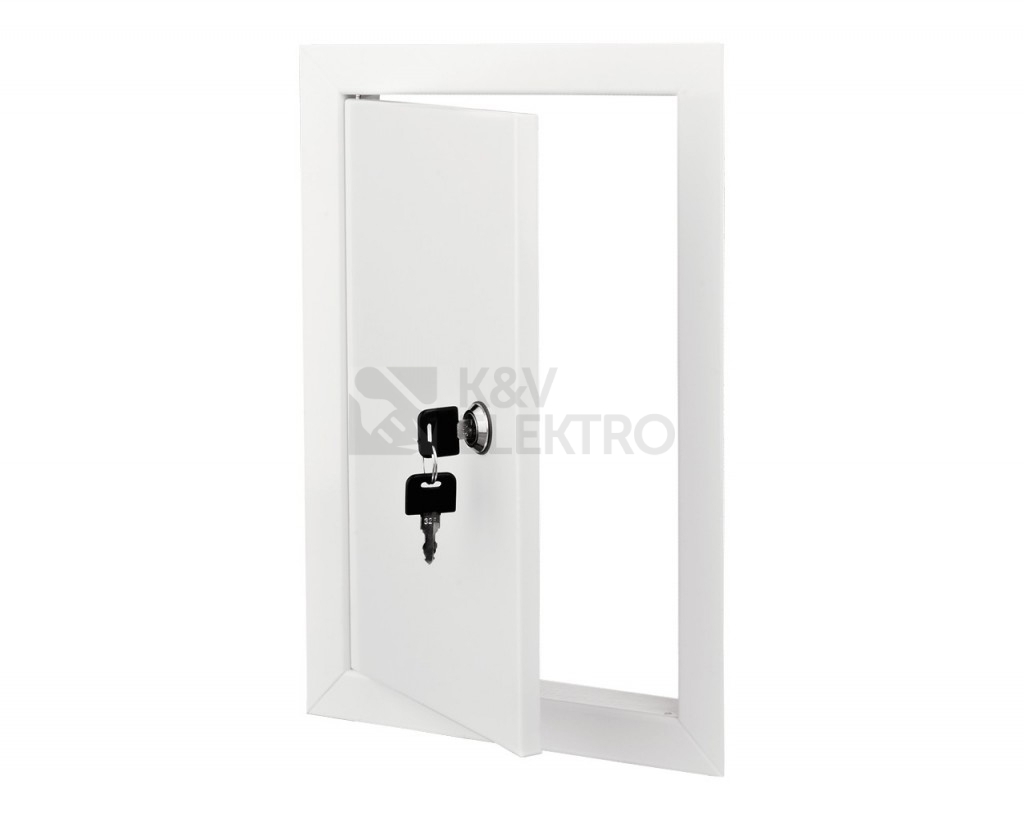 Obrázek produktu Kovová revizní dvířka se zámkem VENTS DMZ 400X500mm bílá 1009865 0