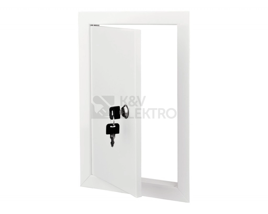 Obrázek produktu Kovová revizní dvířka se zámkem VENTS DMZ 400X500mm bílá 1009865 0