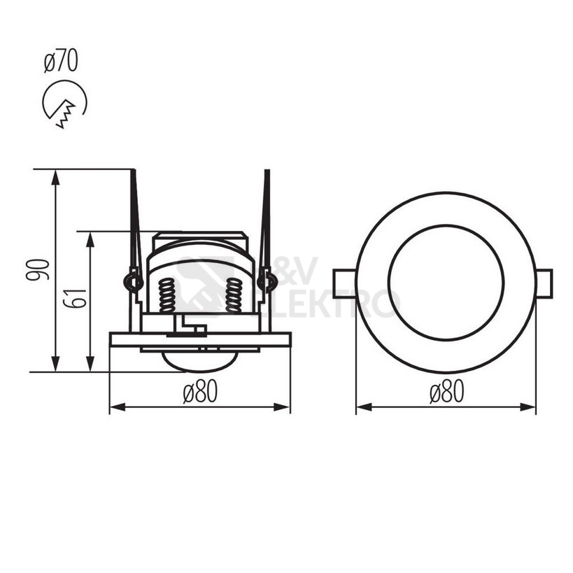 Obrázek produktu Pohybové čidlo PIR 360° 80W Kanlux MERGE ADJ-O 23451 2
