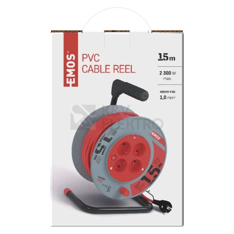 Obrázek produktu PVC prodlužovací kabel na bubnu 4zásuvky 15m EMOS P194151 5