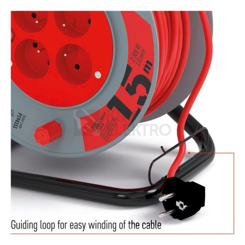 Obrázek produktu PVC prodlužovací kabel na bubnu 4zásuvky 15m EMOS P194151 11