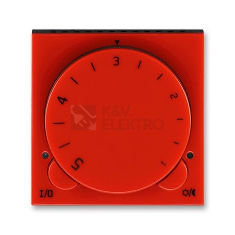 Obrázek produktu ABB Levit termostat pokojový otočný červená/kouřová černá 3292H-A10101 65 0