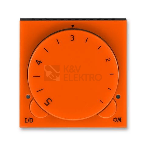 Obrázek produktu ABB Levit termostat pokojový otočný oranžová/kouřová černá 3292H-A10101 66 0