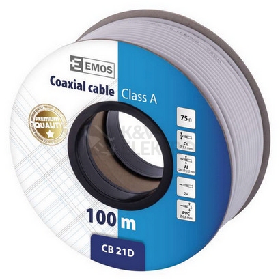Obrázek produktu Koaxiální kabel CB21D EMOS S5271 bílý 4