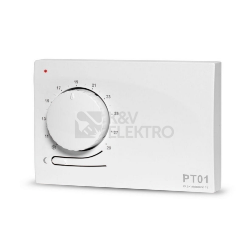 Prostorový termostat ELEKTROBOCK PT01 s automatickým nočním útlumem