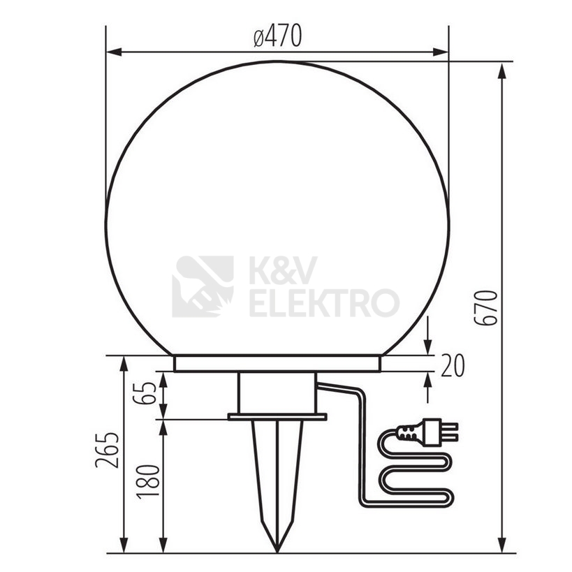 Obrázek produktu Zahradní svítidlo Kanlux IDAVA 47 E27 23512 1