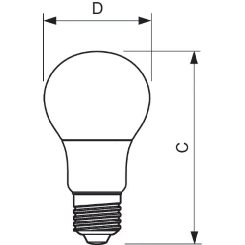 LED žárovka E27 Philips A60 5,5W (40W) teplá bílá (2700K) (obrázek 3)