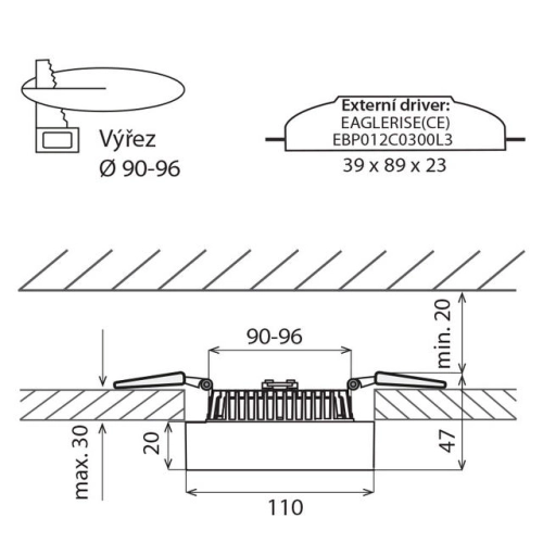 LED podhledové svítidlo McLED NIXO 12W 4000K neutrální bílá ML-412.059.33.0
